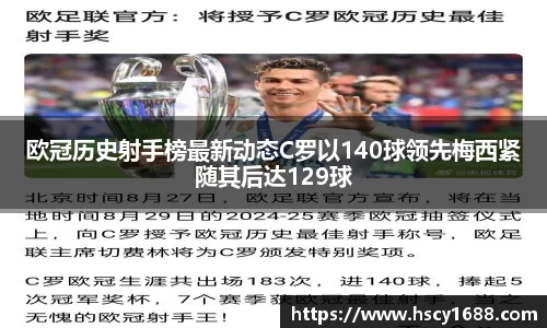 欧冠历史射手榜最新动态C罗以140球领先梅西紧随其后达129球